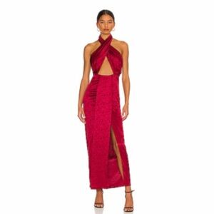 Ronny Kobo Collection Crimson Backless Dress